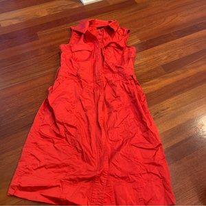 Vintage New York and company red zip up dress size 4